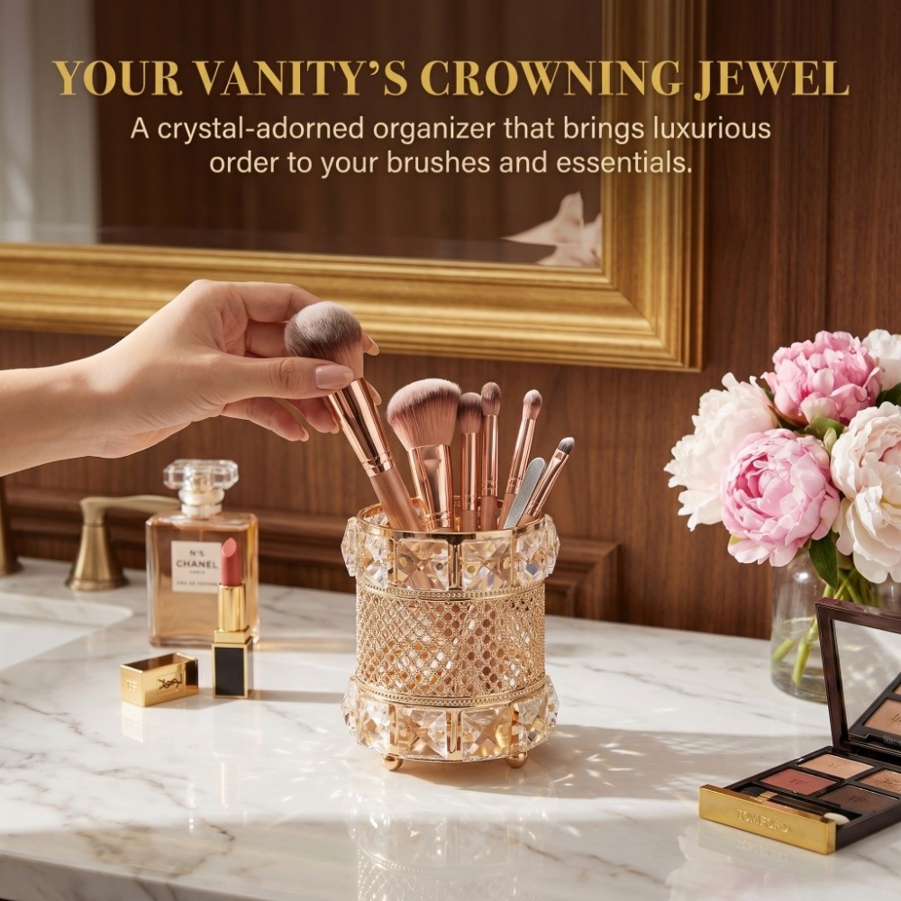 Portapennelli per Trucco in Or - Luxury Skincare And Makeup Brands recensione e prezzo